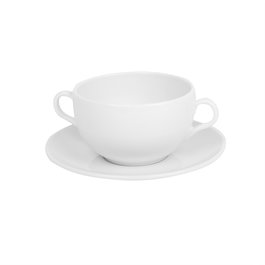 Avet Taza Consomé Bianca 375 Ml Porcelana Con Plato (6 Unidades)